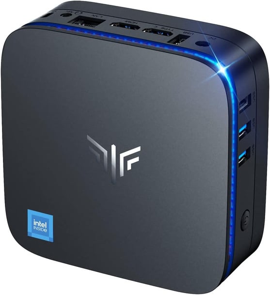 NiPoGi AK1Plus Mini PC Intel Alder Lake-N95 (hasta 3.4GHz), 8GB DDR4 256GB ROM, Mini Ordenadores de Sobremesa, 2xHDMI, 4K@60HZ, BT4.2, RJ45-LAN, Mini Computadora para Escuela Educación