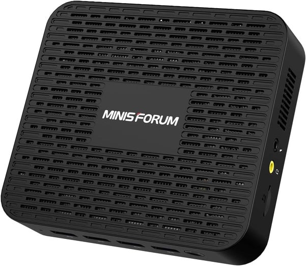 MINIS FORUM GK41 Mini PC 8GB DDR4 128GB SSD con procesador Celeron J4125 Quad Core (hasta 2.7GHz) Mini computadora de Escritorio 4XPuertos USB3.0 2XGigabit Ethernet 4K HDMI/DP WiFi Dual BT4.2
