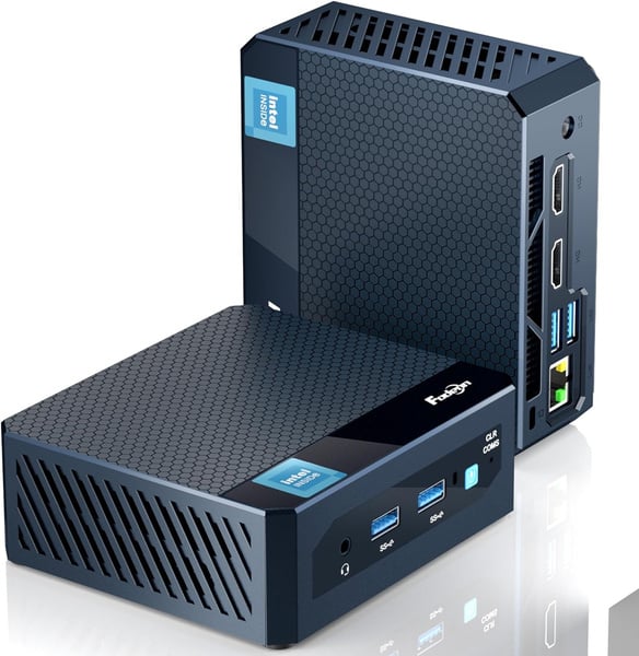 Fodenn Mini PC F10 Intel Alder LakeN95(hasta 3.4 GHz) con 16GB RAM DDR4 512GB SSD con Soporte 4K HD/WiFi 5/BT 4.2/ gigabit ethernet para el hogar/Oficina
