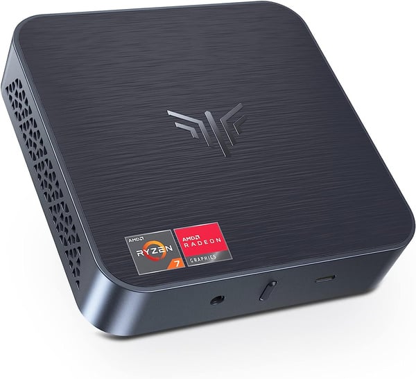 NiPoGi AM02 Mini PC,AMD Ryzen 7 3750H,16 GB DDR4 / 512 GB SSD Mini Ordenadores de sobremesa,Home Office Mini Ordenador con Graphique Radeon RX Vega 10/4K 60 Hz HDMI+VGA/5G Business PC
